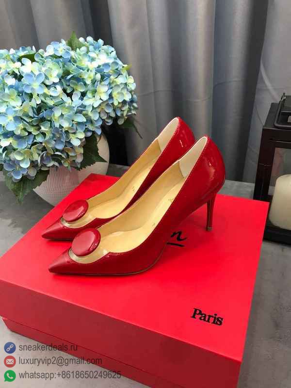 CHRISTIAN LOUBOUTIN WOMEN PUMPS CLEAR RED PATENT D8003320